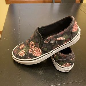 Women’s like new vans rose  and black